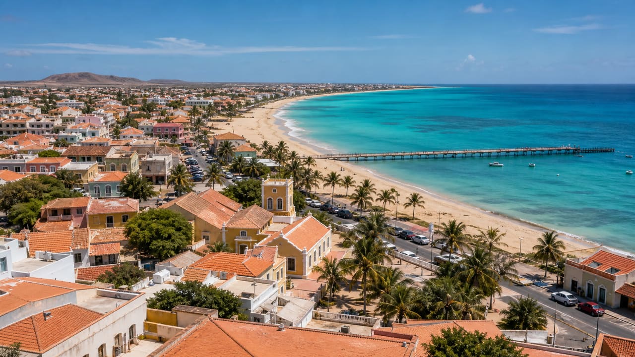 Zona de Santa Maria, principal área para ficar na Ilha do Sal
